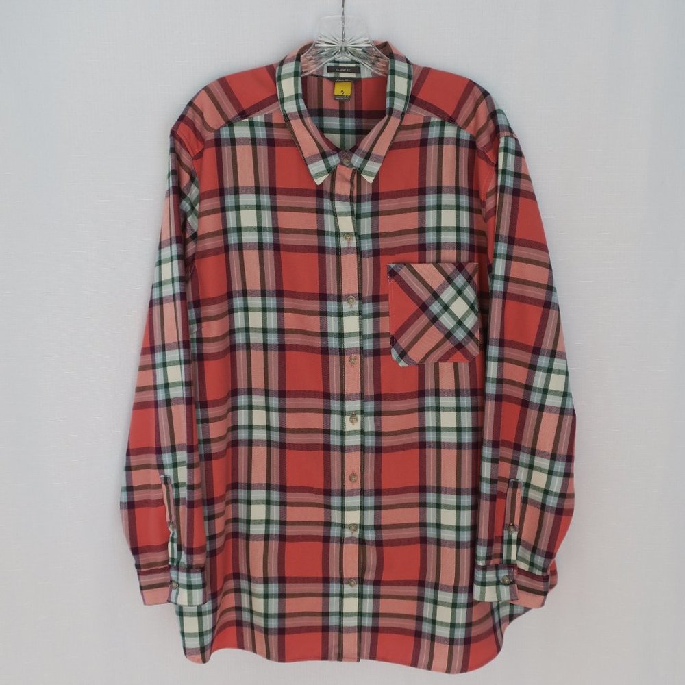 EDDIE BAUER Womens Plaid Button Up Shirt